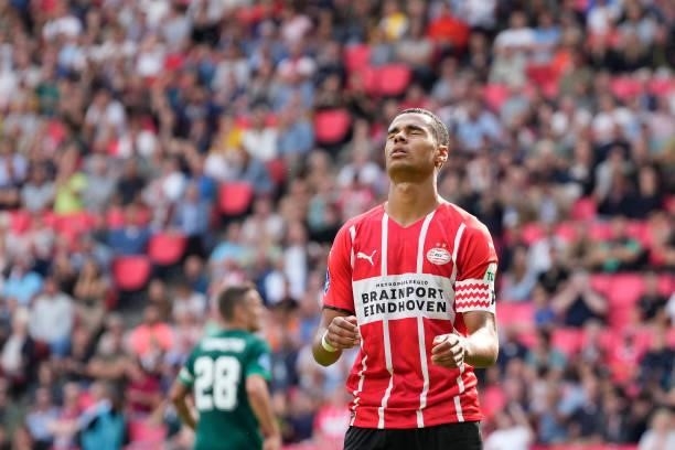 Cody Gakpo of PSV during the Dutch Eredivisie match between PSV v Feyenoord at the Philips Stadium on September 19, 2021 in Eindhoven Netherlands
