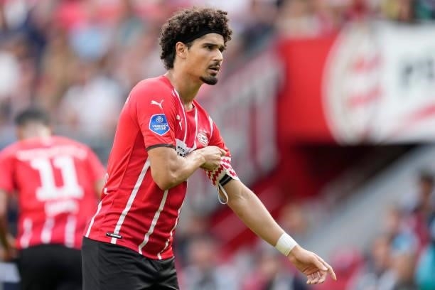 Andre Ramalho of PSV during the Dutch Eredivisie match between PSV v Feyenoord at the Philips Stadium on September 19, 2021 in Eindhoven Netherlands
