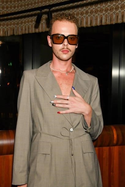 Byron London attends the Dazed, Fashion East and Browns Fashion celebration of 20 years of Fashion East at The Standard London on September 20, 2021...
