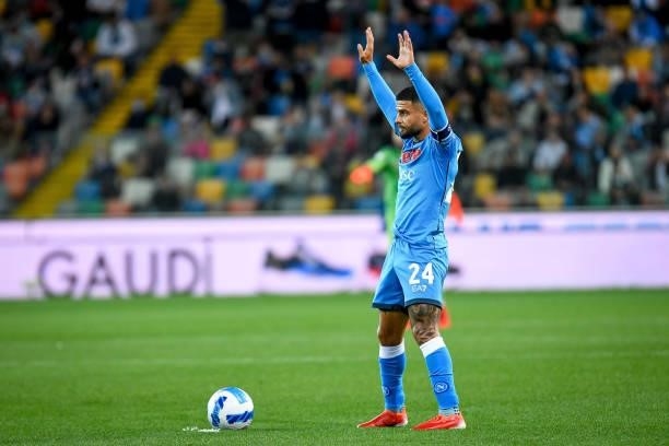 Lorenzo Insigne at the free kick during the Italian football Serie A match Udinese Calcio vs SSC Napoli on September 20, 2021 at the Friuli - Dacia...