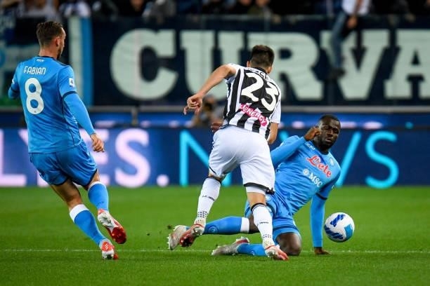 Ignacio Pussetto in action during the Italian football Serie A match Udinese Calcio vs SSC Napoli on September 20, 2021 at the Friuli - Dacia Arena...