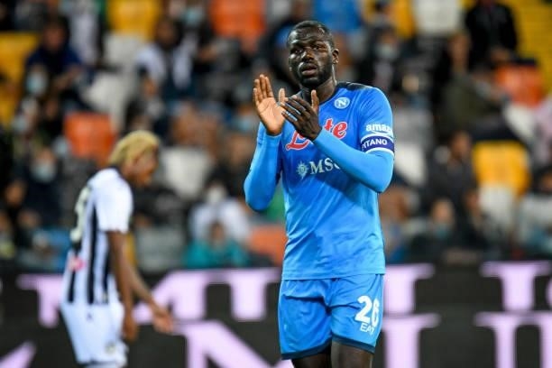 Happiness of Kalidou Koulibaly during the Italian football Serie A match Udinese Calcio vs SSC Napoli on September 20, 2021 at the Friuli - Dacia...