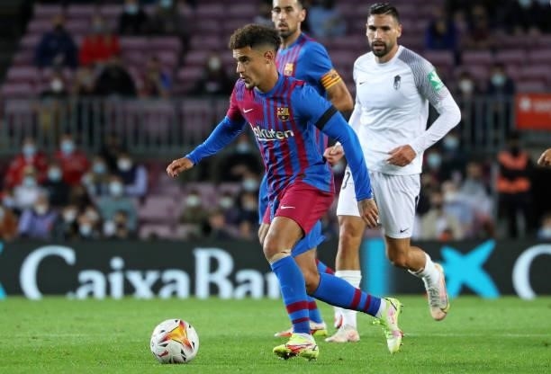 Philippe Coutinho during the match between FC Barcelona and Granada CF, corresponding to the week 5 of the group A of the Liga Santander, played at...