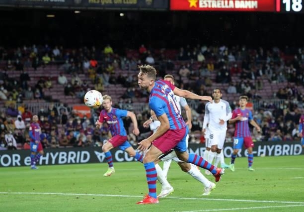 Luuk de Jong during the match between FC Barcelona and Granada CF, corresponding to the week 5 of the group A of the Liga Santander, played at the...