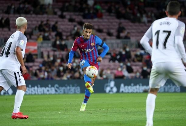 Philippe Coutinho during the match between FC Barcelona and Granada CF, corresponding to the week 5 of the group A of the Liga Santander, played at...