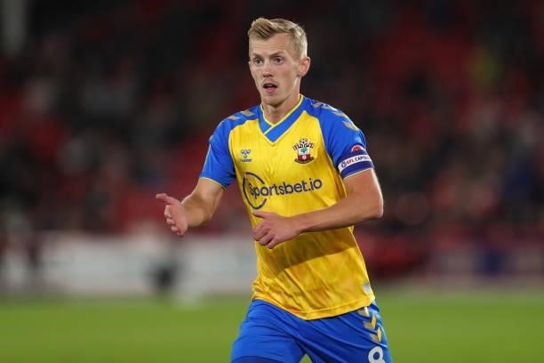 James Ward-Prowse of Southampton during the Carabao Cup Third Round match between Sheffield United and Southampton at Bramall Lane on September 21,...