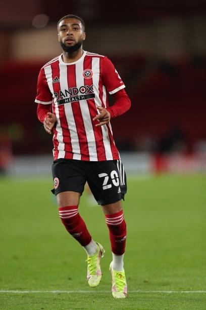 Jayden Bogle of Sheffield United during the Carabao Cup Third Round match between Sheffield United and Southampton at Bramall Lane on September 21,...