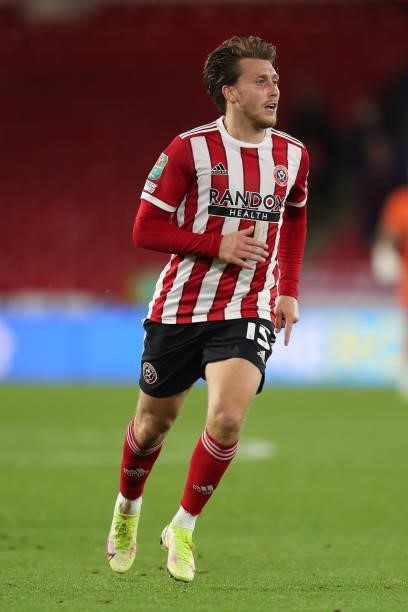 Luke Freeman of Sheffield United during the Carabao Cup Third Round match between Sheffield United and Southampton at Bramall Lane on September 21,...