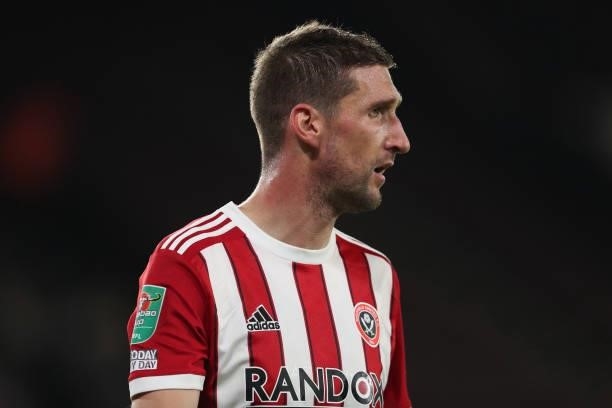 Chris Basham of Sheffield United during the Carabao Cup Third Round match between Sheffield United and Southampton at Bramall Lane on September 21,...