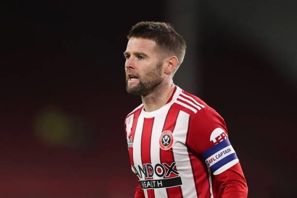 Oliver Norwood of Sheffield United during the Carabao Cup Third Round match between Sheffield United and Southampton at Bramall Lane on September 21,...