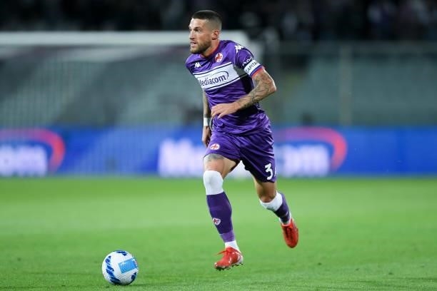Cristiano Biraghi of ACF Fiorentina during the Serie A match between ACF Fiorentina and FC Internazionale at Stadio Artemio Franchi, Florence, Italy...