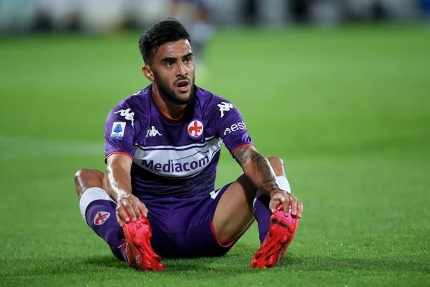 Nicolas Gonzalez of ACF Fiorentina looks on during the Serie A match between ACF Fiorentina and FC Internazionale at Stadio Artemio Franchi,...