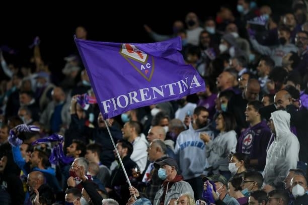 Supporters of ACF Fiorentina on the stands during the Serie A match between ACF Fiorentina and FC Internazionale at Stadio Artemio Franchi, Florence,...