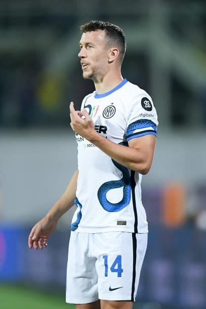 Ivan Perisic of FC Internazionale gestures during the Serie A match between ACF Fiorentina and FC Internazionale at Stadio Artemio Franchi, Florence,...