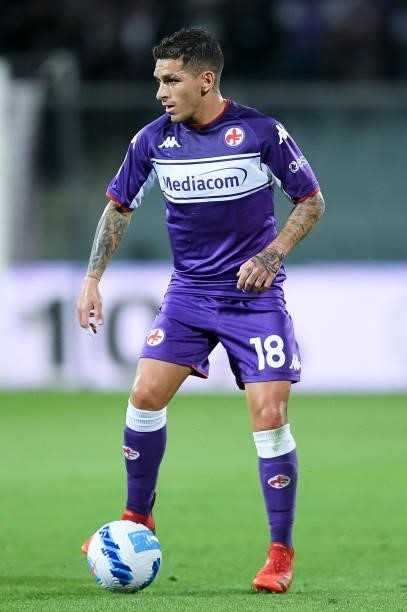 Lucas Torreira of ACF Fiorentina during the Serie A match between ACF Fiorentina and FC Internazionale at Stadio Artemio Franchi, Florence, Italy on...