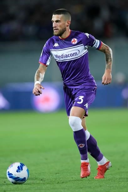 Cristiano Biraghi of ACF Fiorentina during the Serie A match between ACF Fiorentina and FC Internazionale at Stadio Artemio Franchi, Florence, Italy...