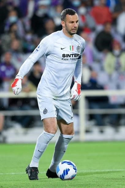 Samir Handanovic of FC Internazionale during the Serie A match between ACF Fiorentina and FC Internazionale at Stadio Artemio Franchi, Florence,...