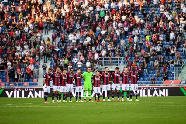 Bologna FC lineup during the Italian football Serie A match Bologna FC vs Genoa CFC on September 21, 2021 at the Renato Dall&#39;Ara stadium in...