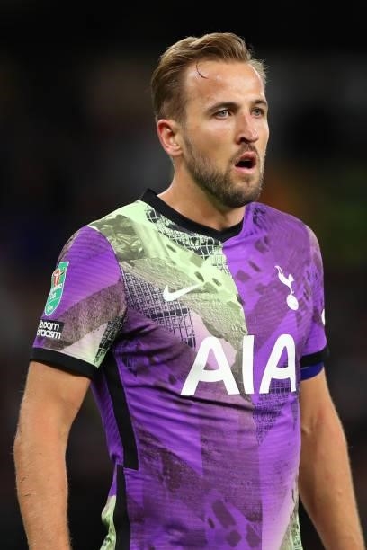 Harry Kane of Tottenham Hotspur during the Carabao Cup Third Round match between Wolverhampton Wanderers and Tottenham Hotspur at Molineux on...