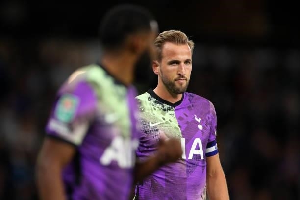 Harry Kane of Tottenham Hotspur during the Carabao Cup Third Round match between Wolverhampton Wanderers and Tottenham Hotspur at Molineux on...