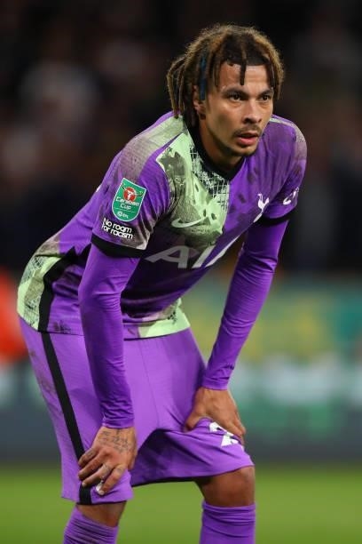 Dele Alli of Tottenham Hotspur during the Carabao Cup Third Round match between Wolverhampton Wanderers and Tottenham Hotspur at Molineux on...
