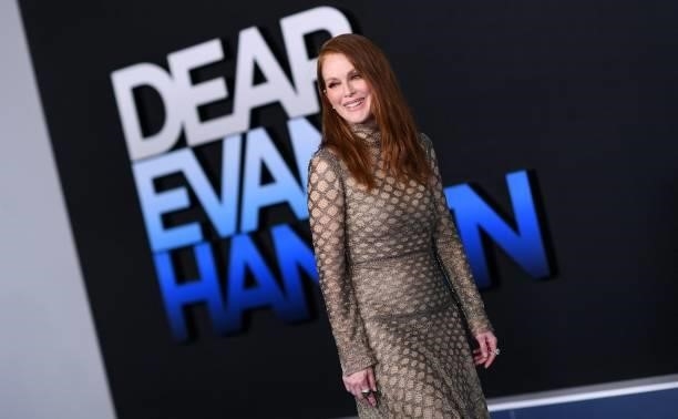 Actress Julianne Moore arrives for the premiere of "Dear Evan Hansen