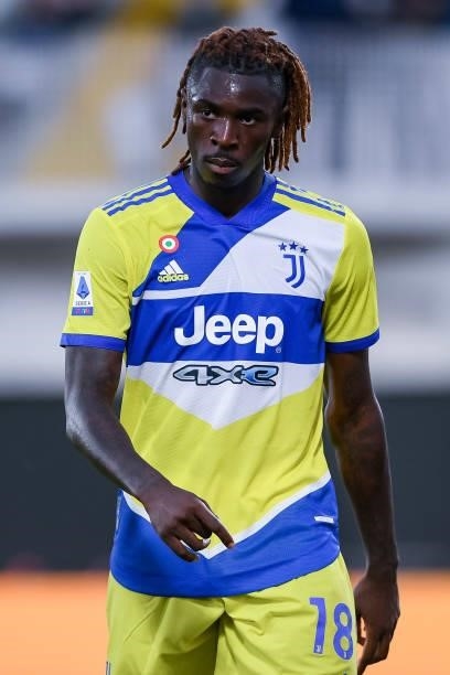 Moise Kean of FC Juventus during the Serie A match between Spezia Calcio and FC Juventus at Stadio Alberto Picco on 22 September 2021. September 2021.