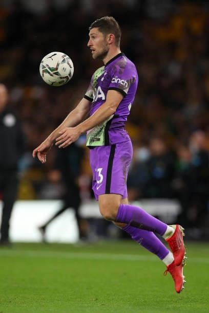 Ben Davies of Tottenham Hotspur during the Carabao Cup Third Round match between Wolverhampton Wanderers and Tottenham Hotspur at Molineux on...
