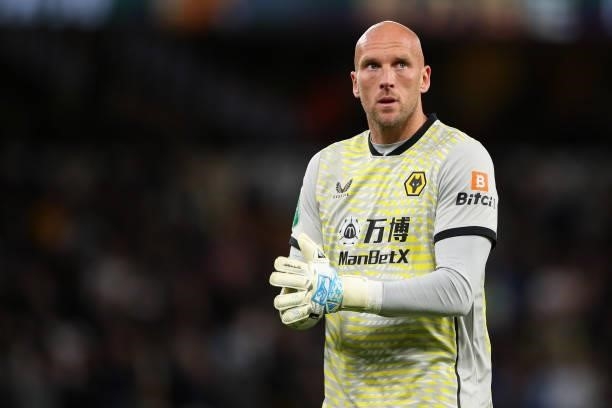 John Ruddy of Wolverhampton Wanderers during the shoot out during the Carabao Cup Third Round match between Wolverhampton Wanderers and Tottenham...