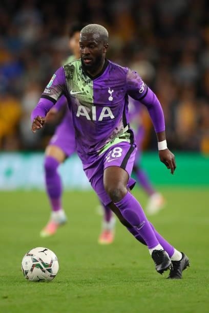 Tanguy NDombele of Tottenham Hotspur during the Carabao Cup Third Round match between Wolverhampton Wanderers and Tottenham Hotspur at Molineux on...