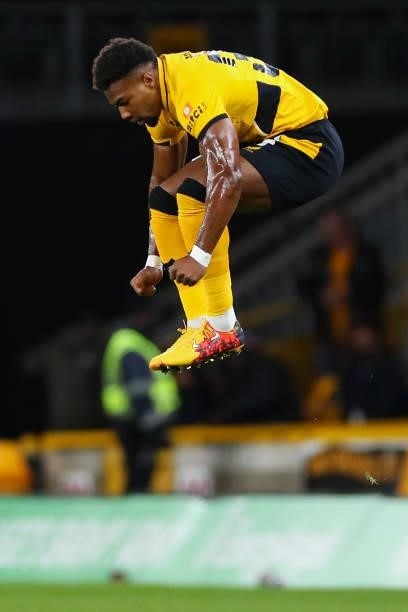 Adama Traore of Wolverhampton Wanderers during the Carabao Cup Third Round match between Wolverhampton Wanderers and Tottenham Hotspur at Molineux on...