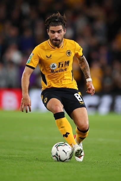 Ruben Neves of Wolverhampton Wanders during the Carabao Cup Third Round match between Wolverhampton Wanderers and Tottenham Hotspur at Molineux on...