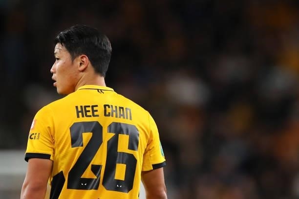 Hwang Hee-chan of Wolverhampton Wanderers during the Carabao Cup Third Round match between Wolverhampton Wanderers and Tottenham Hotspur at Molineux...