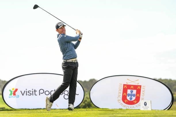 Anton Karlsson of Sweden plays his tee shot at the 10th hole during Day One of the Open de Portugal at Royal Obidos at Royal Obidos Spa & Golf Resort...