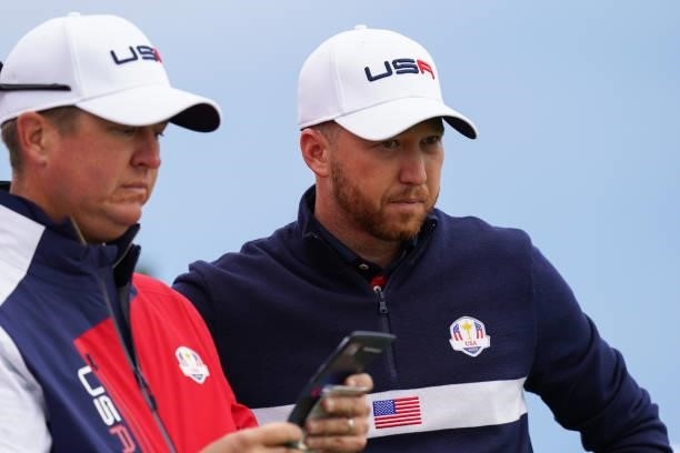 Daniel Berger of team United States during a practice round for the 2020 Ryder Cup at Whistling Straits on September 23, 2021 in Kohler, Wisconsin.