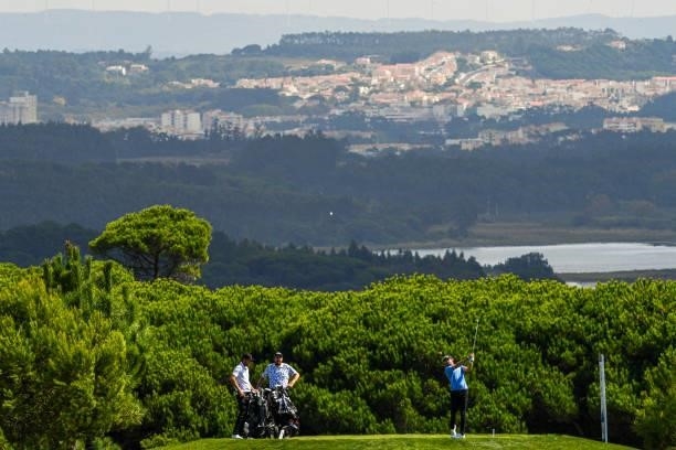 Christofer Blomstrand of Sweden plays his tee shot at the 6th hole during Day Two of the Open de Portugal at Royal Obidos at Royal Obidos Spa & Golf...