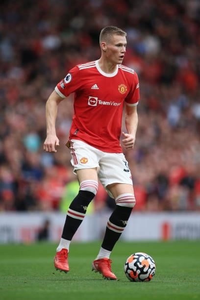 Scott McTominay of Manchester United in action during the Premier League match between Manchester United and Aston Villa at Old Trafford on September...