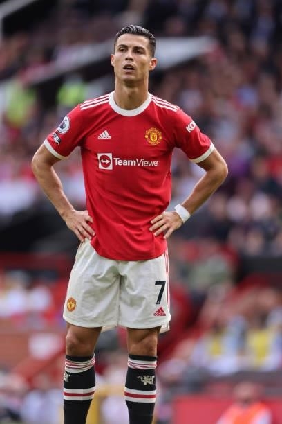 Cristiano Ronaldo of Manchester United during the Premier League match between Manchester United and Aston Villa at Old Trafford on September 25,...