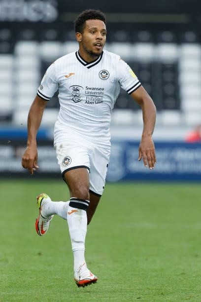 Korey Smith of Swansea City in action during the Sky Bet Championship match between Swansea City and Huddersfield Town at the Swansea.com Stadium on...