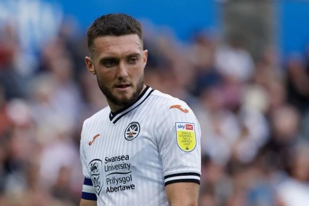 Matt Grimes of Swansea City in action during the Sky Bet Championship match between Swansea City and Huddersfield Town at the Swansea.com Stadium on...