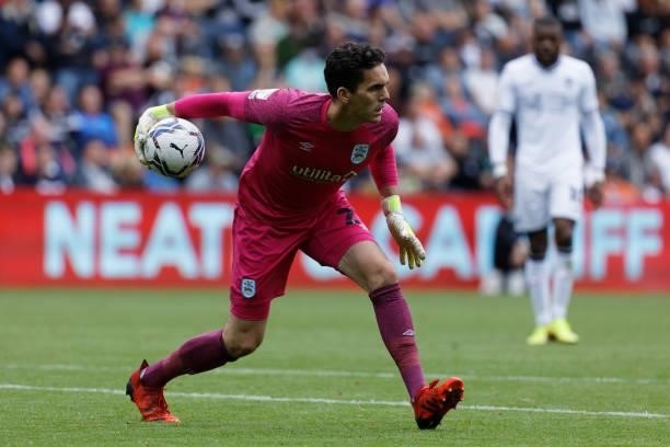 Lee Nicholls of Huddersfield Town in action during the Sky Bet Championship match between Swansea City and Huddersfield Town at the Swansea.com...