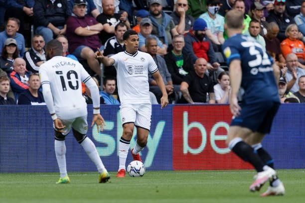 Ben Cabango of Swansea City in action during the Sky Bet Championship match between Swansea City and Huddersfield Town at the Swansea.com Stadium on...