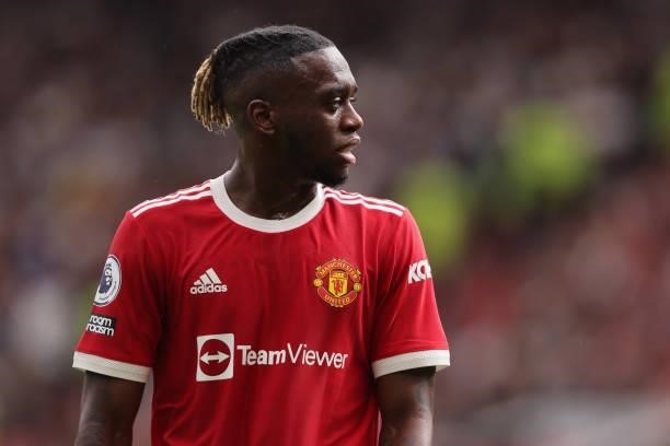 Aaron Wan-Bissaka of Manchester United during the Premier League match between Manchester United and Aston Villa at Old Trafford on September 25,...
