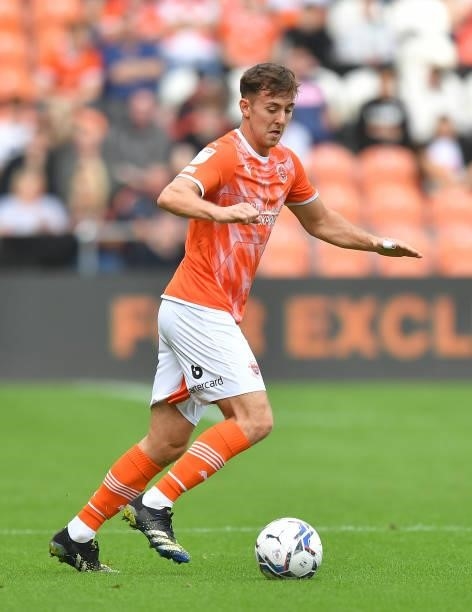 Blackpool's Ryan Wintle during the Sky Bet Championship match between Blackpool and Barnsley at Bloomfield Road on September 25, 2021 in Blackpool,...