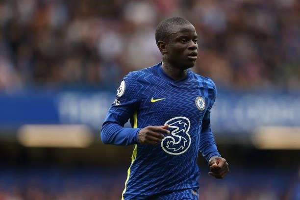 Golo Kante of Chelsea during the Premier League match between Chelsea and Manchester City at Stamford Bridge on September 25, 2021 in London, England.