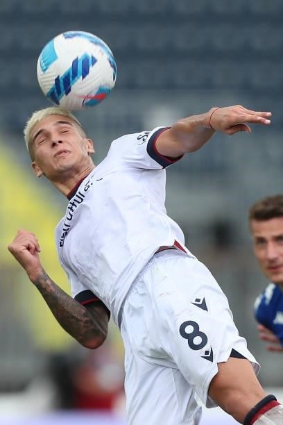 Nicolas Martin Dominguez of Bologna FC in action during the Serie A match between Empoli FC and Bologna FC at Stadio Carlo Castellani on September...