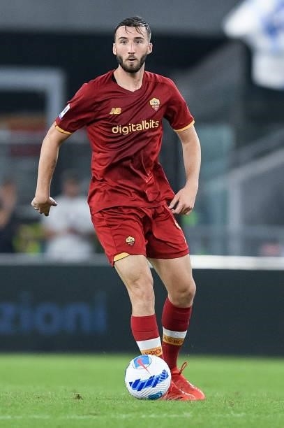 Bryan Cristante of AS Roma during the Serie A match between SS Lazio and AS Roma at Stadio Olimpico, Rome, Italy on 26 September 2021.