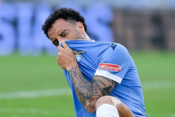 Felipe Anderson of SS Lazio looks dejected during the Serie A match between SS Lazio and AS Roma at Stadio Olimpico, Rome, Italy on 26 September 2021.