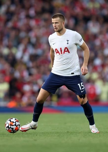 Eric Dier of Tottenham Hotspur during the Premier League match between Arsenal and Tottenham Hotspur at Emirates Stadium on September 26, 2021 in...