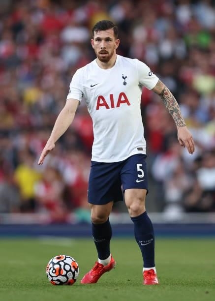 Pierre-Emile Hojbjerg of Tottenham Hotspur during the Premier League match between Arsenal and Tottenham Hotspur at Emirates Stadium on September 26,...